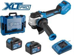 Аккум. углошлифмашина BULL CSG 1812-1 SR Xcase XLTpro 2x6 Ач БЕСЩЕТ, 125 мм, рег. об., 10 000 об/мин - фото 232734