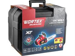 Аккум. пила цепная WORTEX CEC 2518-3 в чем. ALL1 XLT SET БЕСЩЕТ., 18 В, 25.4 см - фото 232895