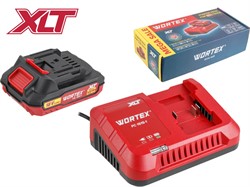 Набор аккумулятор 2 А*ч и зарядное устройство 1х2 А WORTEX ALL1 XLT в кор. SET - фото 232933