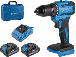 Аккум. дрель-шуруповерт BULL SR 1804 R-series в чем. XLTpro БЕСЩЕТ., Импульс., 18 В, 50 Н*м, 2х2 А*ч - фото 233057
