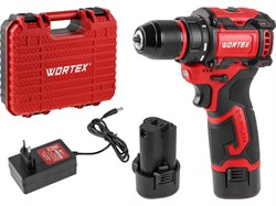 Аккум. дрель-шуруповерт WORTEX BD 1213-1 Dli в чем. 12 В, 40 Н*м, 2х2 А*ч, БЗП 10 мм