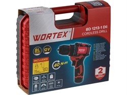 Аккум. дрель-шуруповерт WORTEX BD 1213-1 Dli в чем. 12 В, 40 Н*м, 2х2 А*ч, БЗП 10 мм - фото 233081