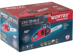 Аккум. пила цепная WORTEX CEC 3536-2 шина 40 см (16"), 3/8" LP, 1.3 мм ALL1 XLT SET БЕСЩЁТ, 18В+18В - фото 233195