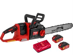 Аккум. пила цепная WORTEX CEC 4036 шина 40 см (16"), 3/8" LP, 1.1 мм XLT SET БЕСЩЁТ, 18В+18В - фото 233255