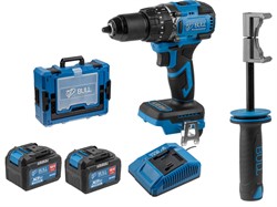 Аккум. дрель-шуруповерт BULL SR 1806 R-series Xcase XLTpro БЕСЩЕТ., Удар., 18 В, 80 Н*м, 2х6 А*ч - фото 233279