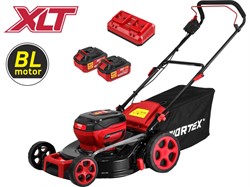 Газонокосилка аккумуляторная WORTEX CLM 4536 в кор. XLT SET БЕСЩЁТ.ДВИГ., 18В+18В, шир.460 мм - фото 233456