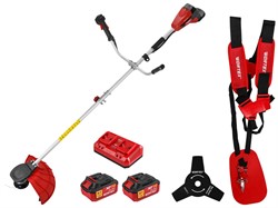 Триммер аккум. WORTEX TB 3036 AT XLT SET БЕСЩЁТ.ДВИГ., 18В+18В, шир.скаш.380/255 мм леска/нож - фото 233639