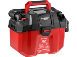 Аккум. пылесос WORTEX CVC 1815 в кор. XLT SET БЕСЩЁТ., 18 В, 9-15 кПа, 10 л, строительный - фото 233764