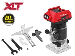 Аккум. фрезер кромочный WORTEX LX CMM 1822 в кор. XLT SOLO БЕСЩЕТ., 18 В, цанга 6/8, рег. об. - фото 234012