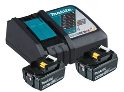 Комплект аккумулятор LXT 18.0 В BL1850B 2 шт. + зарядное устр. DC18RC MAKITA - фото 234053