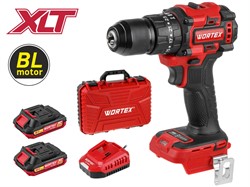 Аккум. ударная дрель-шуруповерт WORTEX BD 2030-1 Li в чем. XLT SET БЕСЩЕТ., 18 В, 55 Н*м, 2х2 А*ч - фото 234104