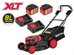 Газонокосилка аккум. WORTEX CLM 4536-4 в кор. XLT SET БЕСЩЁТ.ДВИГ., САМОХОД., 18В+18В, 2х6Ач, компл. - фото 234172