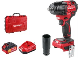 Аккум. ударный гайковерт WORTEX CWR 0518 в чем. ALL1 XLT SET БЕСЩЕТ., 18 В, 550-600 Н*м, 1/2", 4 А*ч - фото 234401