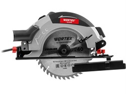 Циркулярная пила WORTEX CS 2175 в кор. 1900 Вт, 210 мм, до 75 мм (макс. глуб. пропила в дереве (90°/45°) 75/53 мм) (1318506) - фото 235766