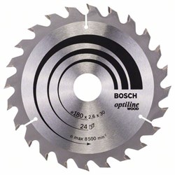 Пильный диск Bosch Optiline Wood 180 x 30/20 x 2,6 mm, 24 [2608640608]