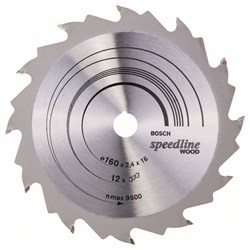Пильный диск Bosch Speedline Wood 160 x 16 x 2,4 mm, 12 [2608640784]