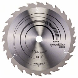 Пильный диск Bosch Speedline Wood 184 x 16 x 2,4 mm, 24 [2608640795]