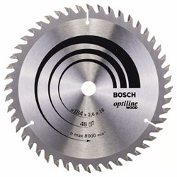 Пильный диск Bosch Optiline Wood 184 x 16 x 2,6 mm, 48 [2608641181]