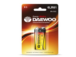 Батарейка 6LR61 9V alkaline BL-1шт DAEWOO ENERGY (4690601030320)