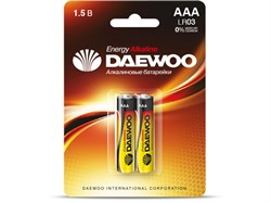 Батарейка AAA LR03 1,5V alkaline BL-2шт DAEWOO ENERGY (4690601030375)