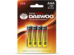 Батарейка AAA LR03 1,5V alkaline BL-4шт DAEWOO ENERGY (4690601030399)