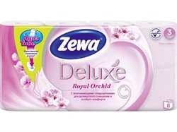 Бумага туалетная 3-х слойная Deluxe Orchid 8 рул. Zewa (0201121181)