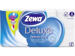 Бумага туалетная 3-х слойная Deluxe Pure White 8 рул. Zewa (0201121201)
