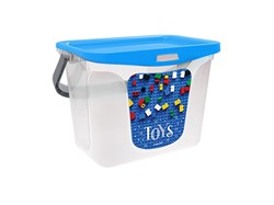 Емкость для игрушек Toys 6 л, голубая лагуна, BEROSSI (Изд. из пластм. Размер 287 * 200 * 200 мм) (АС36047000)