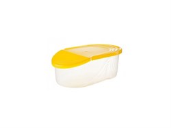 Емкость для сыпучих продуктов Wave 0,5 л, лимон, BEROSSI (Изделие из пластмассы. Литраж 0.5 литра. 
Размер 182 х 110 х 70 мм) (ИК34355000)