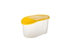 Емкость для сыпучих продуктов Wave 1 л, лимон, BEROSSI (Изделие из пластмассы. Литраж 1 литр. 
Размер 182 х 110 х 102 мм) (ИК34455000)