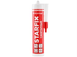 Герметик силиконовый санитарный STARFIX Sanitary Silicone (прозрачный) 260 мл (SM-57867-1) [SM578671]