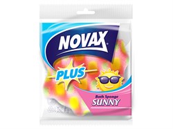 Губка банная Sunny 1шт NV Plus (Материал: Пенополиуретан. Цвет: Трехцветная. Размер единицы: 112 x 102 x 66 мм) (NOVAX) (0502NVP)