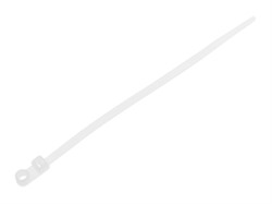 Хомут-стяжка с монтажным отверстием 4.8х300 мм белый (100 шт в уп.) STARFIX (SM-91156-100) [SM91156100]
