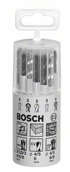 Bosch Набор из 13 свёрл по металлу, древесине, камню 2-6 mm; 4-6 mm; 4-8 mm 2607018367
