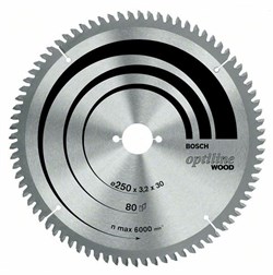 Bosch Пильный диск Optiline Wood 254 x 30 x 2,5 mm, 80 2608640439