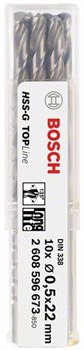 Bosch Свёрла по металлу HSS-G Topline, DIN 338 1,7 x 20 x 43 mm 2608596843