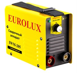 EUROLUX IWM205 Сварочный аппарат инверторный (220В, 10-205А, 85В, электроды: 1.6-5мм, 3.3кг)
