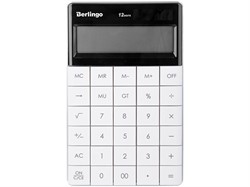 Калькулятор настольный BERLINGO Power TX 12 разр. двойное питание 165х105х13 мм белый (CIW_100)