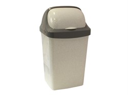 Контейнер для мусора РОЛЛ ТОП 15л (мраморный) (IDEA) (М2466)