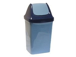 - Контейнер для мусора СВИНГ 50л (голубой мрамор) (IDEA) (М2464)