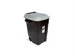 Контейнер для мусора пластик. 100л (серая крышка) (TAYG) (420009)