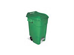 Контейнер для мусора пластик. 120л с педалью, зелёный TAYG (426001)