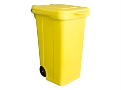 Контейнер для мусора пластик. 120л (желтый) (БЗПИ) (830114)