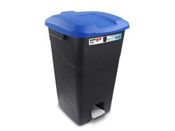 Контейнер для мусора пластик. 60л с педалью (синяя крышка) (TAYG) (431029)