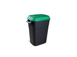 Контейнер для мусора пластик. 75л (зел. крышка) (TAYG) (411038)