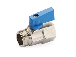 Кран_шаровый_MINI_12_нар.вн._синяя_ручка_General_Fittings_7800L2N04040BA