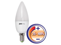 - Лампа светодиодная C37 СВЕЧА DIM 7 Вт E14 4000К диммируемые JAZZWAY (60 Вт аналог лампы накал., 540Лм, нейтральный белый свет) () (2859280)