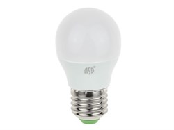 Лампа светодиодная G45 ШАР 5 Вт 160-260В E27 3000К ASD (40 Вт аналог лампы накал., 450Лм, теплый белый свет) (4690612002163)