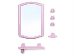 - Набор ВК Berossi 46 (Беросси 46), розовый мрамор, BEROSSI (Изделие из пластмассы. Размер зеркало 352 х 520 мм) (НВ04602000)