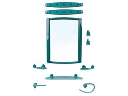 Набор ВК Berossi 90 (Беросси 90), голубовато-бирюзовый, BEROSSI (Изделие из пластмассы. Размер зеркало 479 х 626 мм) (НВ09006000)